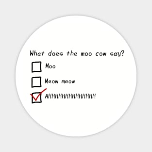 Sebastian Stan ~ What does the moo cow say? Magnet